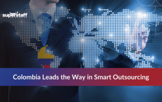 Checklist highlighting key factors for choosing the right BPO partner in Colombia with real-time collaboration and skilled workforce.