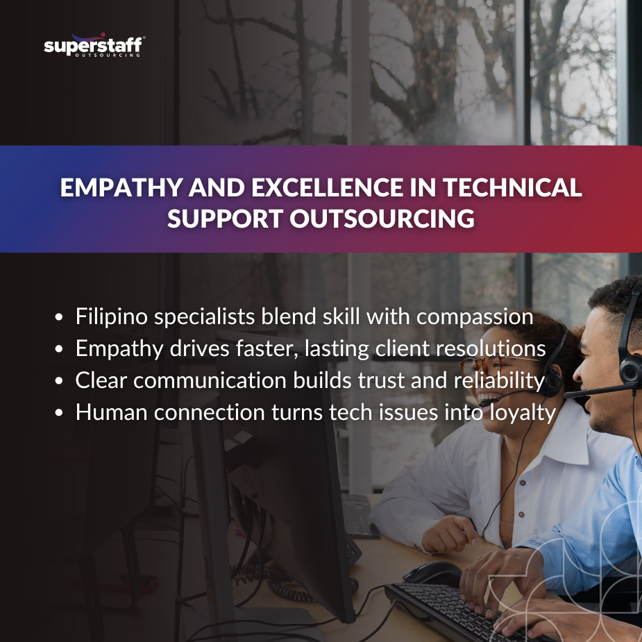 The Human Side of Tech_MI Technical support outsourcing team providing empathetic customer service with headset and computer