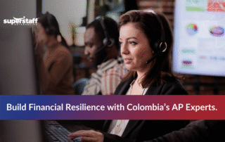 Finance team managing accounts payable through outsource AP services in Colombia