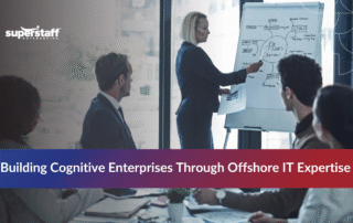 Team implementing intelligent automation outsourcing for IT operations