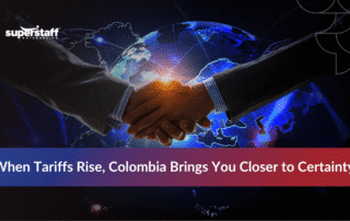 Global partnership symbolizing nearshoring Colombia and international business collaboration