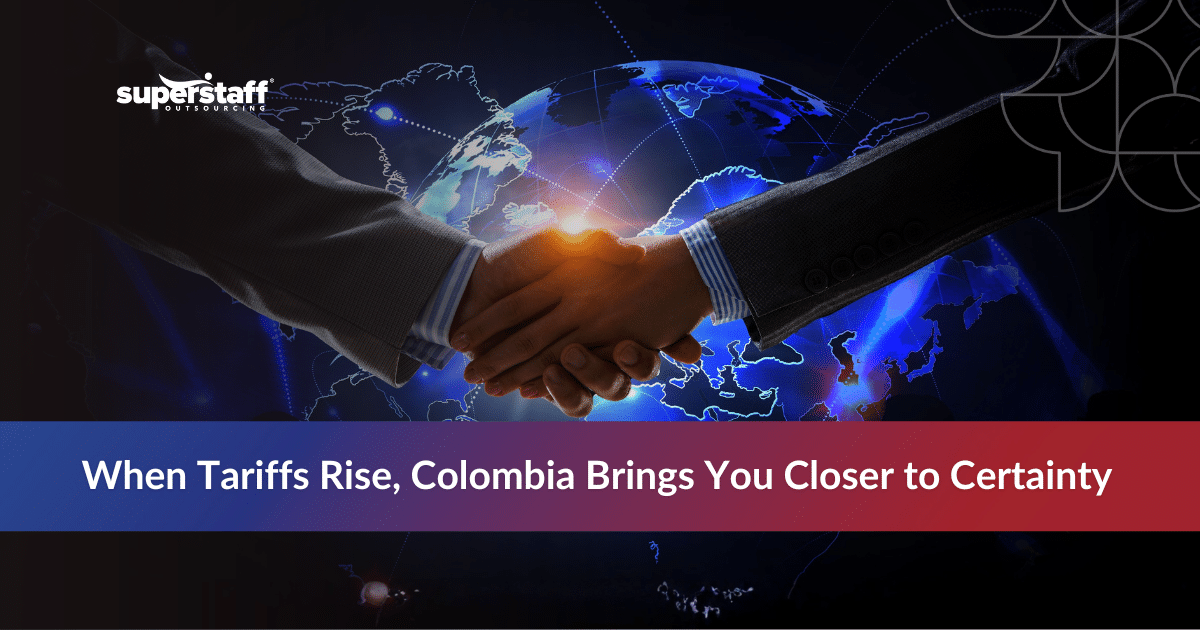 Global partnership symbolizing nearshoring Colombia and international business collaboration