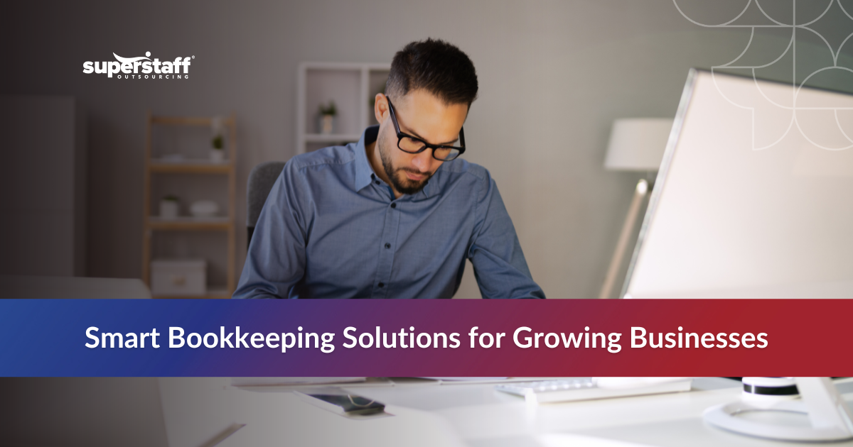 Small business owner saving time and money by choosing to outsource bookkeeping tasks.