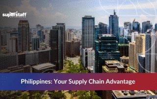 Manila business district skyline showing outsourcing in supply chain management hub Philippines