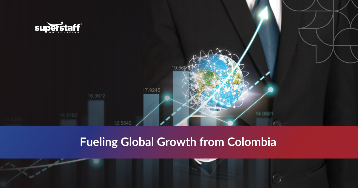 Colombian outsourcing workforce collaborating to support global business growth