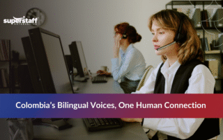 Colombian agents working in a Spanish call center providing bilingual customer support