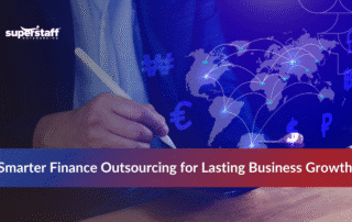 Professional analyzing financial charts and data for outsourced financial services and business growth