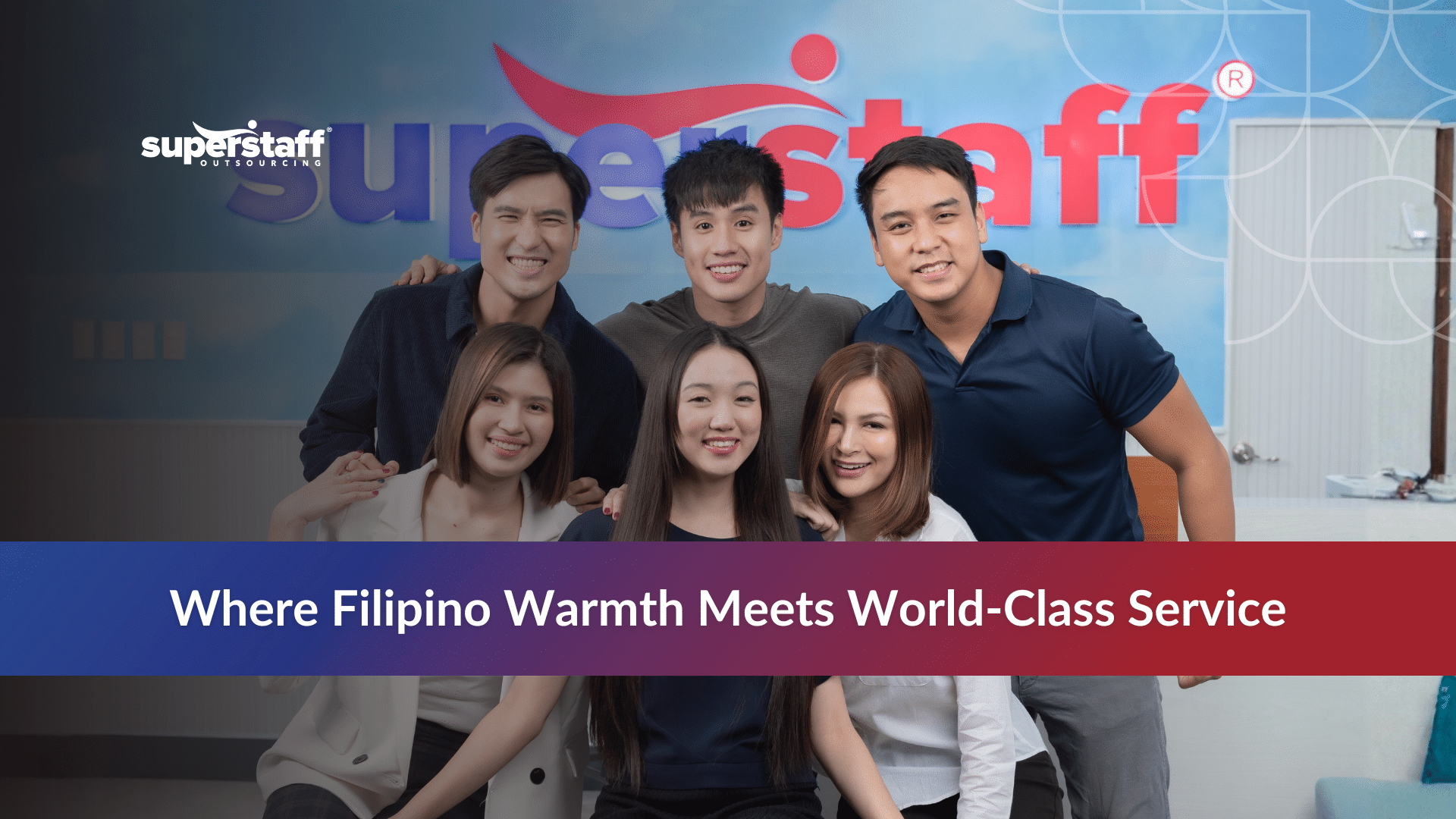Employees group photo representing the warmth of Filipino customer service
