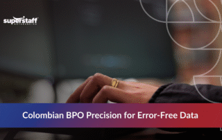 Employee typing while demonstrating how to avoid data entry errors