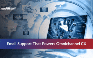 Email support outsourcing service agent managing customer emails