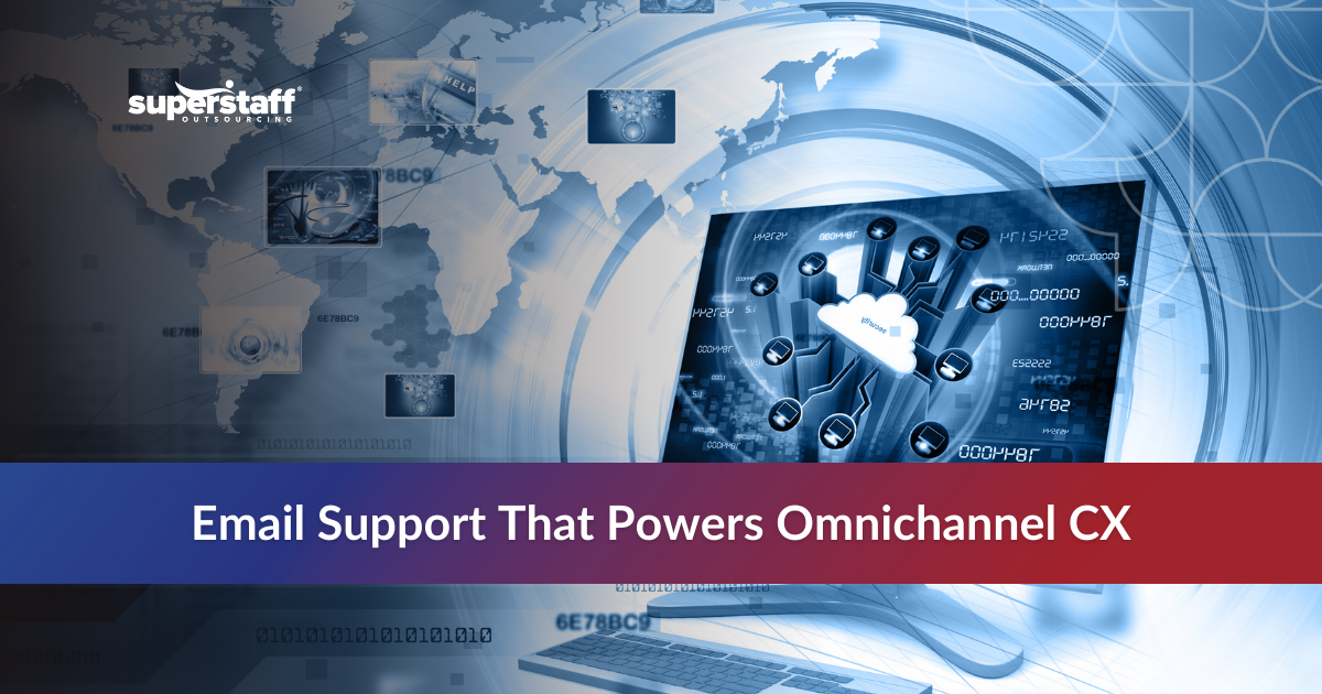 Email support outsourcing service agent managing customer emails