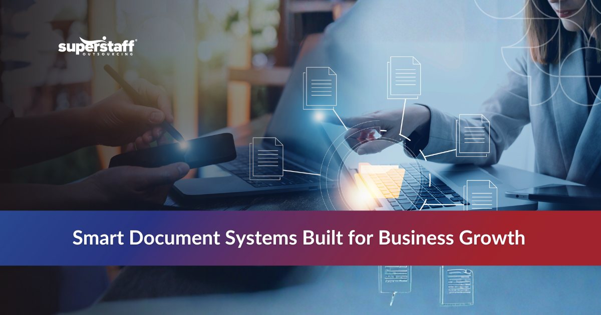 Document management outsourcing benefits with professional organizing digital files and workflows