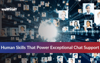 Global network of diverse chat support professionals showcasing essential skills for chat support services