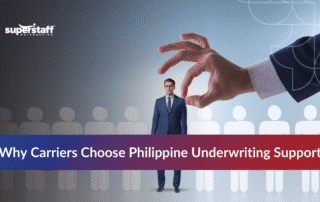 Business professional selected from candidate pool for insurance process outsourcing underwriting role