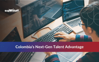 Software developer working on coding project demonstrating Colombia's outsourced staffing talent pool