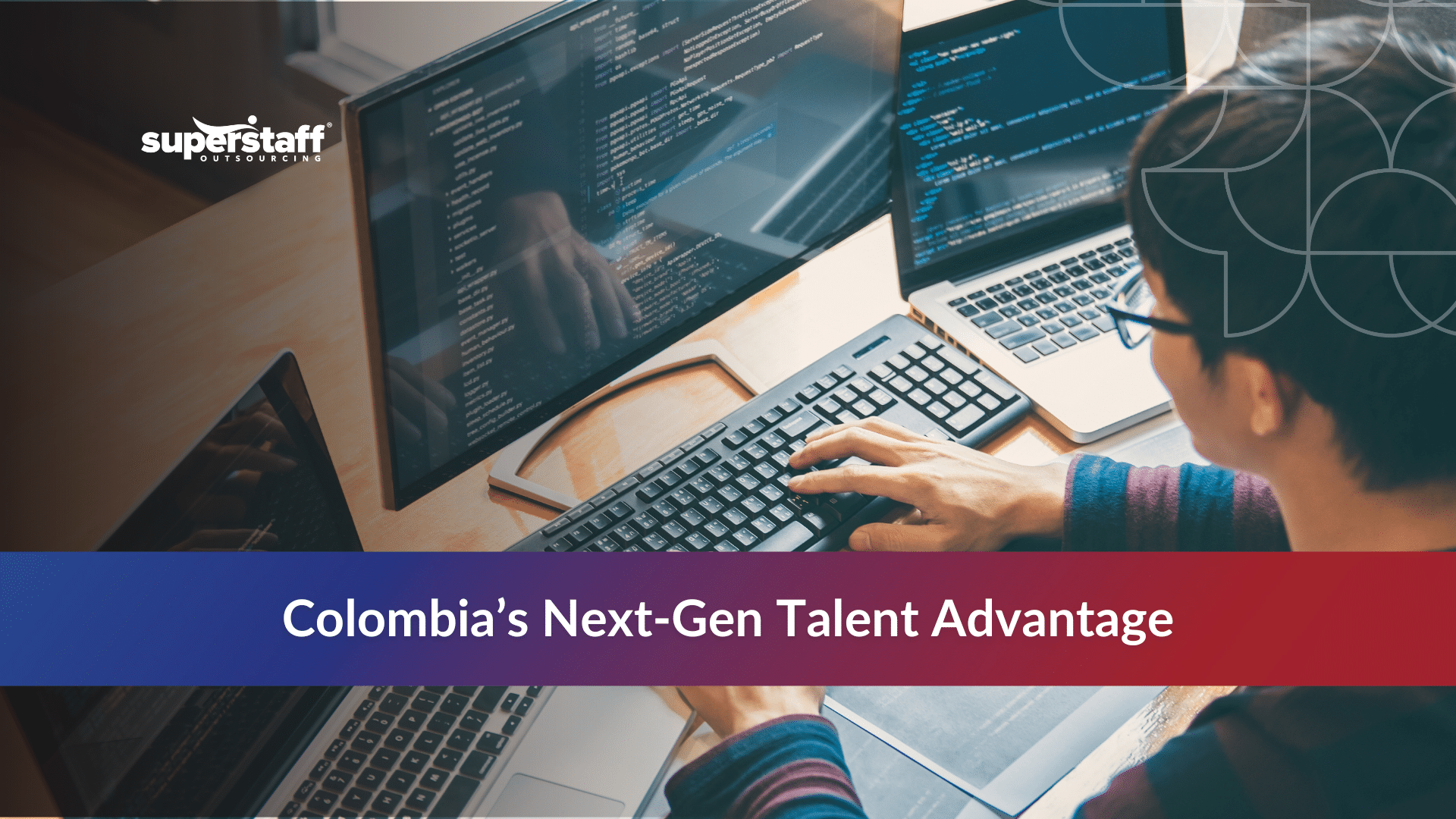 Software developer working on coding project demonstrating Colombia's outsourced staffing talent pool