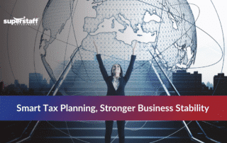 Global finance network symbolizing total tax liability and business tax obligations across income, payroll, and sales taxes.