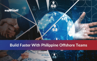 Global connection graphic illustrating startup outsourcing to the Philippines