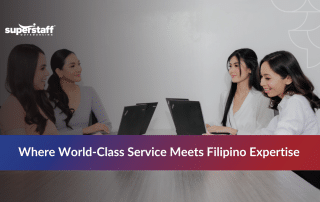 Philippine customer service employees working together in a modern office, representing customer service outsourcing companies.
