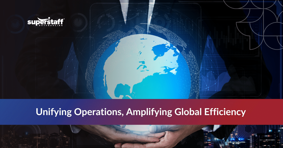 Global connections illustrating how the global business service model improves outsourcing efficiency worldwide.