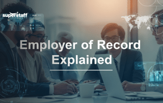 Employer of record concept showing global workforce management