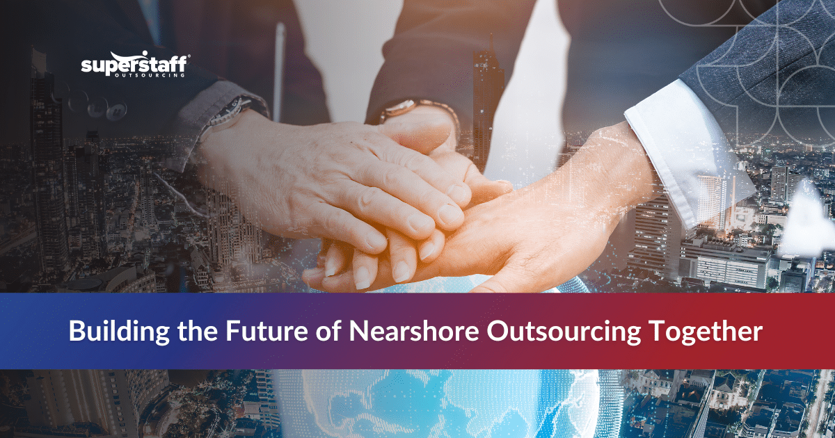 Skyline of Bogotá, Medellín, and Cali representing nearshoring Colombia tech growth